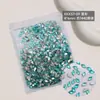 Diamantes para Uñas, 1440 Piezas en Total, Brillantes Azules Pavo Real Planos Base Mini Ojo de Caballo Diamantes de Forma Especial, Joyería de Diamantes Azules Lago para Uñas