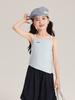 Pudding Haru Ropa para Niños Top para Niñas Chaleco con Estampado de Letras 2025 Nuevo Verano Camisola Básica Versátil para Niños