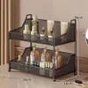 Caja de Almacenamiento de Cosméticos de Escritorio, Estante de Almacenamiento en Capas para Encimera, Estante para Labiales de Tocador, Estante de Almacenamiento para Productos de Cuidado de la Piel sobre Mesa