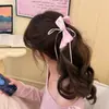 Pinza de Plátano de Lunares con Lazo Estilo Chica Dulce, Pinza Vertical Elegante para Cabello Semirrecogido, Nuevo Pasador Dulce, Accesorio de Cabello Sencillo para Mujeres