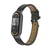 Adequado para Pulseira Xiaomi Mi Band 11, Pulseira de Couro Microfibra com Trama Lisa e Fivela de Metal, Compatível com Xiaomi Mi Band 8, 9, 10
