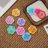 Palabras de bendición homófonas texto de flor creativa llavero acrílico charm para bolsa de estudiante campana pequeña regalo pequeño DIY