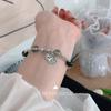 Pulsera de la Suerte de Fantasma Verde Estilo Coreano para Mujer Plata de Ley 925 Cristal Verde Campanas Cuentas de Transferencia Pulsera Elegante para Regalo