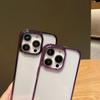 Aplicable a iPhone 14 Pro Max, carcasa de teléfono móvil transparente con todo incluido, carcasa galvanizada, carcasa rígida de PC, funda protectora para Apple 13