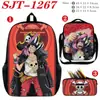 Lufei Qiao Ba estudiante Dibujo Animado Dibujo Animado tres piezas mochila bolso de hombro estuche gran capacidad traje bidimensional