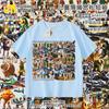 Roupas de Boneco de Palito de Madeira Tongtongge Camiseta Infantil Montanha e Mar Estrangeiro Abstrato Camisa Clássica de Manga Curta de Verão para Meninos Tendência Ins