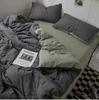 Conjunto de Cama de Três Peças, Lençóis de Algodão Aloe Vera, Capa de Edredom, Lençóis, Conjunto de Quatro Peças de Algodão Lavado, Fabricante Atacado Drop Shipping de Uma Peça
