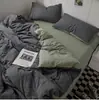 Juego de ropa de cama de tres piezas Regalo sábana de algodón lavado funda nórdica sábana juego de cuatro piezas Fabricante de Dropshipping al por mayor
