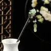 Horquilla Antigua de Imitación de Sándalo de Alta Calidad Broche Elegante para el Cabello Borla de Madera Accesorios para el Cabello Paso a Paso Hanfu Cheongsam