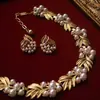 Pendientes Vintage de Perlas Retro Franceses Set de Joyería de Collar Venta Directa de Fábrica de Joyería Popular Transfronteriza