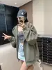 Chaqueta sudadera para mujer Shandong Jimo 2026 primavera y otoño nueva casual holgada con cremallera cárdigan top adelgazante sudadera con capucha