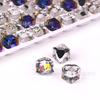 Vidro de Cristal Quadrado Diamante Colorido Cubo Strass Nail Art Fundo Diamantado Diamante DIY Joias Beleza Brincos Anel Superfície Planos Fundo Diamantado