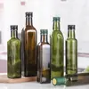 Atacado 250ml 500ml 750ml Garrafa de Vidro para Azeite Redonda Quadrada Óleo de Noz Óleo de Chá Vidro Grau Alimentício