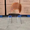 Silla de comedor nórdica, silla de café para el hogar de madera maciza con respaldo, mesa y silla de comedor vintage, silla de caparazón simple para discusiones, venta al por mayor