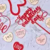 Cartão de Bolo Acrílico Feliz Dia dos Namorados Transfronteiriço LOVE Plug-in para Bolo Decoração de Bolo Acrílica para o Dia dos Namorados