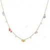 Aogu Cadena para Clavícula de Acero Inoxidable con Circonita de Moda Simple Transfronteriza Europea y Americana para Mujer Ins Nicho Versátil Collar de Gama Alta Nuevo