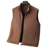 Chaqueta de plumas para hombre Otoño e Invierno Pluma de ganso blanco Cálida Cuello alto Versión con cremallera Juventud Alta Lujo Casual Chaleco de plumas sin mangas Moderno