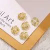 Celebridad de Internet Popular Buccellati Arte de Uñas Joyería Diamante Esmeralda Trébol de Cuatro Hojas Adorno de Diamante para Uñas Verde Oscuro Estilo Palacio Retro