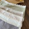 Liquidación N8384 Calidad sobre Todo: Pantaletas de Algodón con Encaje Estilo Bosque de Cobertura Total, Algodón Japonés Clase A Antibacteriano 5A Ropa Interior para Mujer de Cintura Media