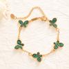Pulsera Cdd Gold con Mariposa de Resina Incrustada, Elegante, Moderna, Versátil, para Uso Diario, Directamente de la Fábrica Fuente