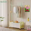 Perchero de Pie, Perchero para el Hogar, Tendedero para Ropa de Dormitorio, Perchero Móvil de Almacenamiento Dopamina para Dormitorio