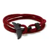 Moda nova linha Milão Estilo oceano pulseira de cauda de baleia personalidade versátil ano animal casal pulseira trançada vermelha