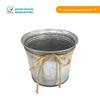 Fornecimento transfronteiriço Amazon alta temporada balde de metal feriado metal decorativo metal vaso de flores de Natal