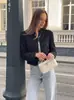 ¡Orden de exportación! 2026 nueva ropa de mujer transfronteriza europea y americana, chaqueta corta de encaje con botones y empalme estilo chino