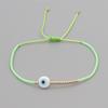 Ins Nicho Estilo Étnico Europeu e Americano Vidro Olhos Azuis da Sorte Miçangas Trançadas Miçangas de Arroz Miiyuki Pulseira Pequena para Mulheres