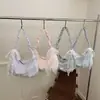 Bolso cruzado coreano dulce y moderno con lazo, nuevo diseño plisado, gran capacidad, adecuado para ir al trabajo y viajar
