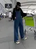Calça Jeans Vintage Feminina Solta Primavera e Outono Novo Estilo Coreano Calça Wide Leg Calça de Cintura Alta para Estudantes