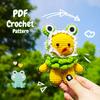 Kit de Crochê de Boneca Pato com Ácido Hialurônico Kawaii com Instruções em Inglês e Ilustrações Amazon Transfronteiriço
