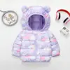 Nueva Ropa de Otoño e Invierno para Niños, Chaqueta Corta de Algodón Rellena de Plumas para Niños y Niñas, Chaqueta Gruesa con Dibujo de Dinosaurio para Niños Pequeños