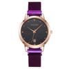 Fabricante en Stock Mayorista Comercio Exterior Popular Moda Cielo Estrellado Calendario Reloj de Mujer Reloj de Mujer Reloj de Cuarzo Correa Milanesa Correa de Malla
