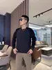 Blusa Casual Pulôver Manga Raglan Marca Ins Tendência Camiseta Base Moletom Moda Outono 2025 Manga Longa para Homem