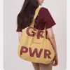 Bolsa de Lona con Actitud, Lavada, Moderna y Versátil, Dopamina Literaria y Artística de Gran Capacidad, Bandolera Portátil Cruzada