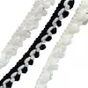 Borde de Hongo de 2 cm Negro y Blanco Lana Trenzada Encaje Pequeño Fragante Cinta de Encaje para Manualidades Accesorios de Ropa Borde de Ropa Tapeta Puños