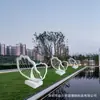 Procesos de Fábrica de Origen y Personaliza Galería Fortaleza Espiritual Pequeños Adornos de Paisaje Exterior Grandes Esculturas de Acero Inoxidable