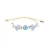 Pulseira de Flores Secas Gipsofila Real Cápsula do Tempo DIY Tecida à Mão Flor Seca Cerâmica Pulseira Flor Eterna Espécime