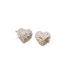 Pendientes de botón con forma de corazón de melocotón, bonitos y dulces, de estilo coreano transfronterizo, elegantes, de alta calidad, ligeros, de lujo, que combinan con todo, con diamantes brillantes.