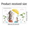 Nuevo LD64116 pegatinas de pared autoadhesivas con diseño de gatito de dibujos animados para dormitorio infantil y guardería