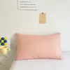 Nuevo de invierno color sólido algodón lavado cepillado funda de almohada funda de almohada resistente a las manchas un par súper suave color liso combina y combina doble