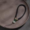 Cordão para Celular Imperial Sand Corda Curta para Pendurar no Pulso Anel Pulseira Pingente para Celular Tecido à Mão Masculino e Feminino Anti-perda