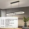Lámpara de araña de restaurante minimalista italiana, sensación de lujo ligero y alta gama, lámpara lineal simple para barra de bar, mesa de comedor, luz de comedor de barra larga ajustable