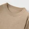 Suéter Delgado 100% Lana para Hombre Cuello Redondo Versátil Color Sólido Suéter Casual de Negocios Lujo Accesible Base de Punto de Lana Al por Mayor