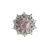 Versa transfronterizo Moda suministro Europa y Estados Unidos personalidad abierta anillo de circonita color cereza Seiko punto al por mayor