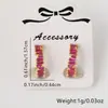 Distrito Lu Europa y Estados Unidos transfronterizo caliente comercio exterior color arcoíris pendientes de circonita personalidad pendientes femeninos joyería al por mayor
