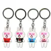 Chaveiro Cartoon Pvc Estéreo Borracha Macia Pingente Chave de Carro Silicone 3D Pingente Lembrança Escolar Atacado
