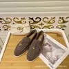 Sapatos Loafer Lp de Alta Qualidade 2026 Novo Modelo Camurça Slip-On Sapatos Casuais Cor Doce Estilo Casal Sapatos Pequenos de Couro