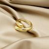 Anillo Popular Versátil Liso Diseño de Anillo Brillante Estilo Frío Lujo Accesible Moda Trendy Abierto Anillo Femenino Simple
